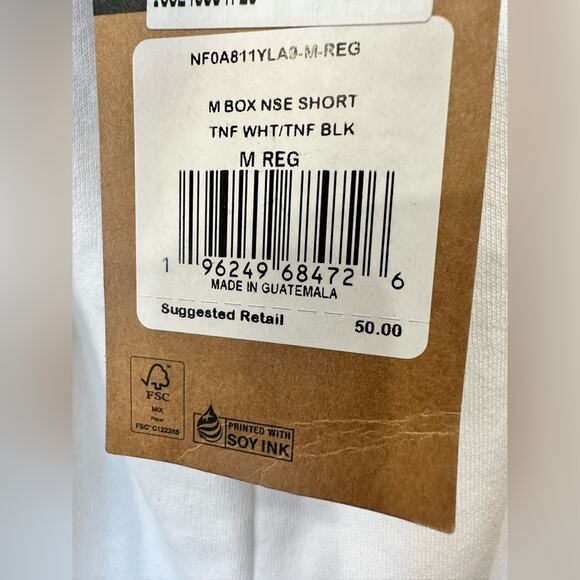 The North Face Box NSE Short Men’s Size Medium Drawstring Standard Fit White NWT - Picture 7 of 11